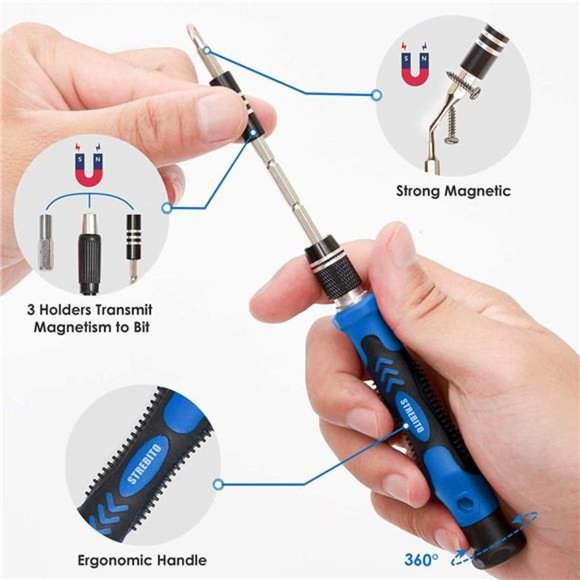 Screwdriver Set 142Piece Electronics Precision Screwdriver with 120Bits Magnetic - Picture 2 of 6